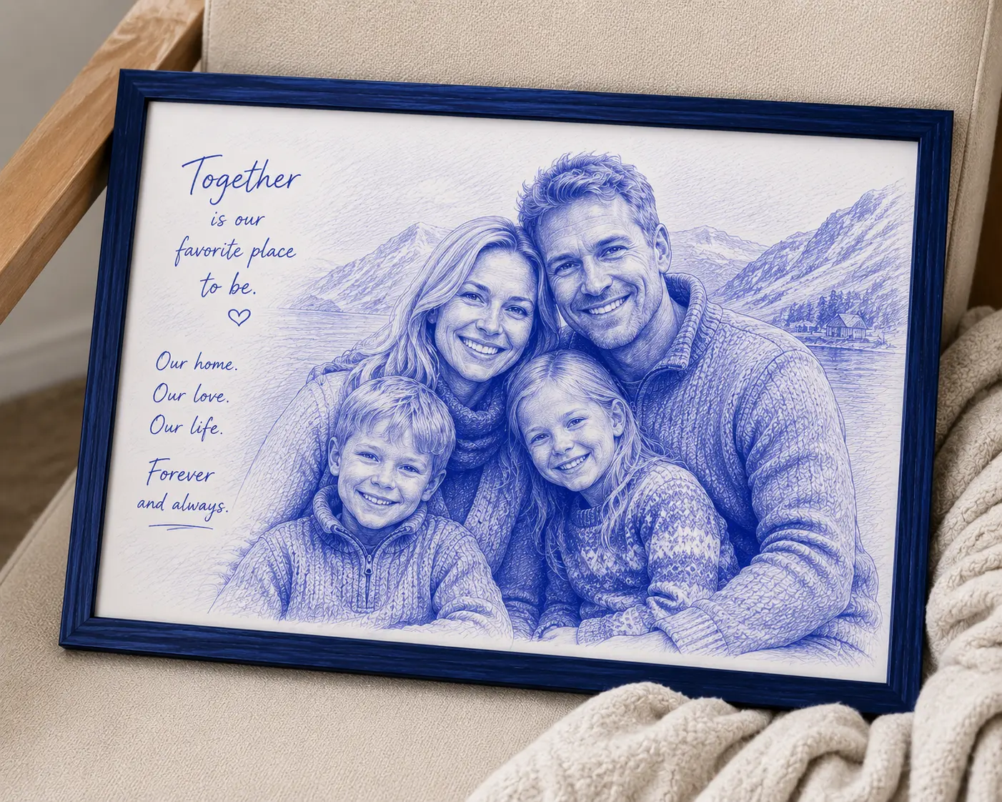 Custom portrait artwork by Moments2Art